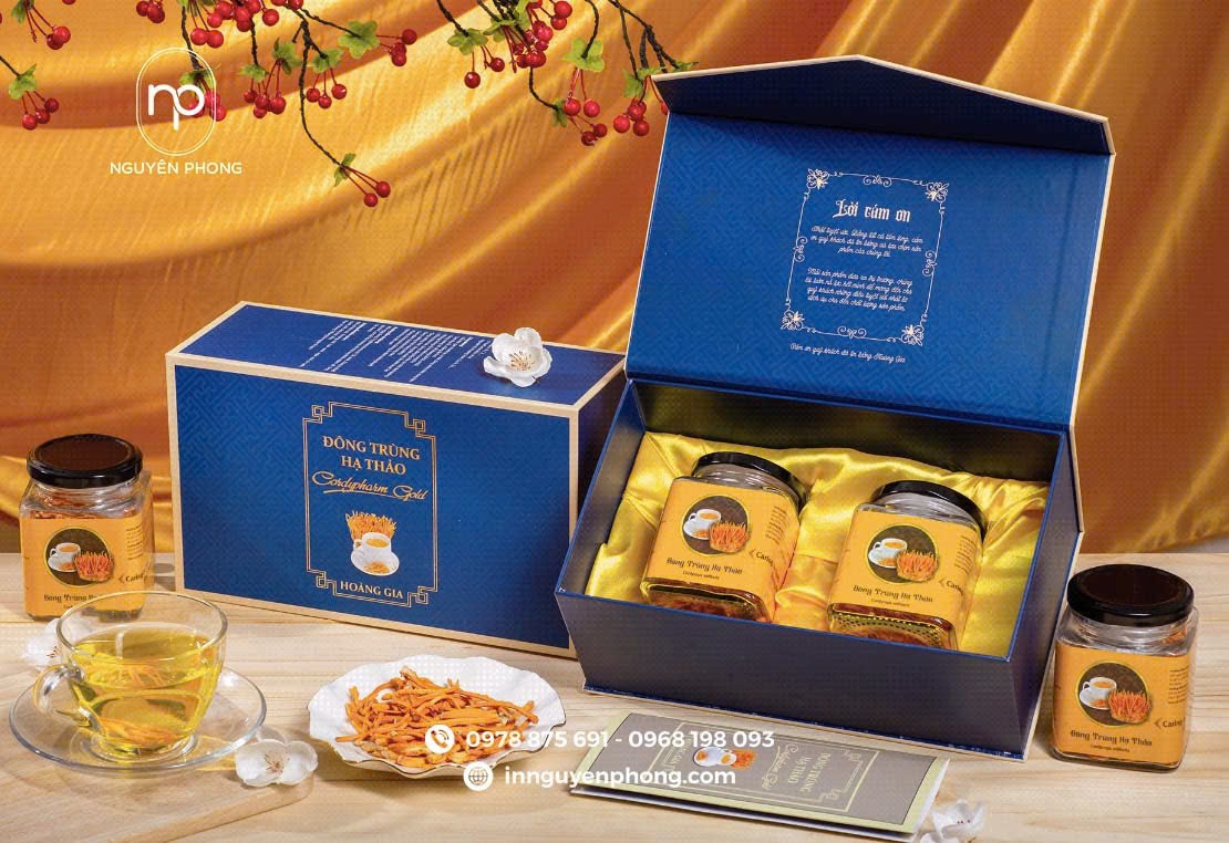 In ấn hộp đông trùng hạ thảo chất lượng